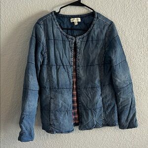 Cloth & Stone Quilted Blue Jean Jacket